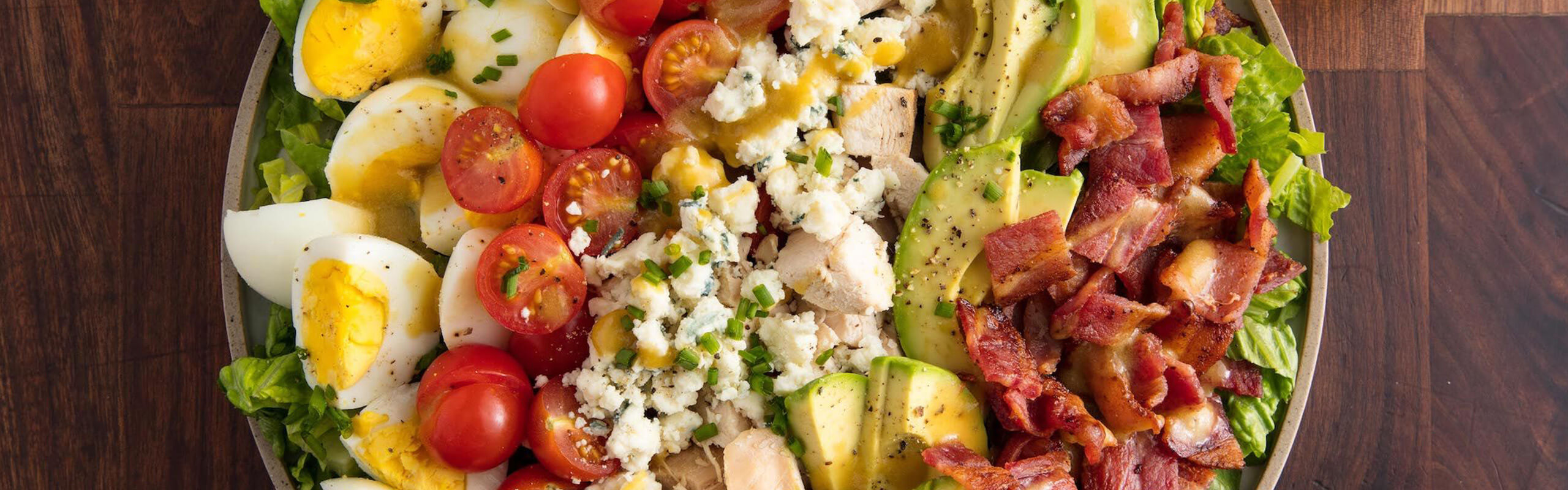 Overhead image of a salad